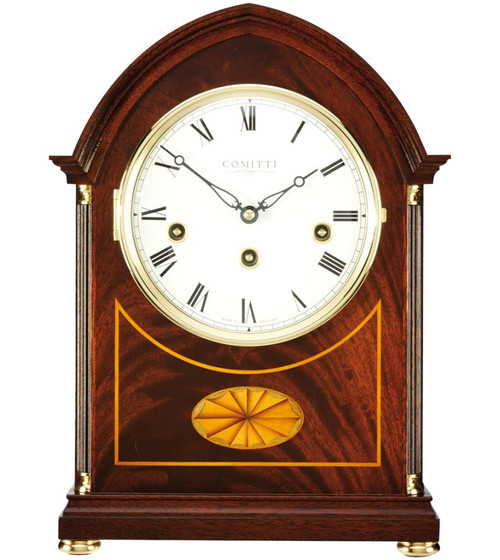 C4105CH Comitti of London Mahogany Westminster Chime Mantel Clock
