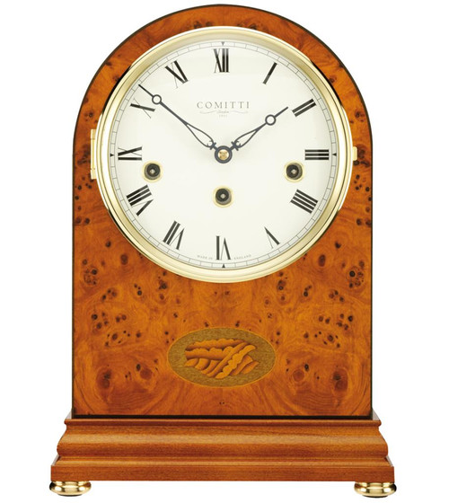 C4402CH Comitti of London Yew Westminster Chime Mantel Clock